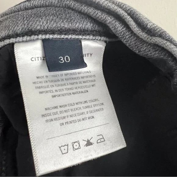 Citizens of Humanity Daphne Crop Jeans Premium Vintage Grey Raw Hem Women’s 30 - Picture 11 of 15